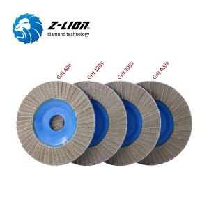 Z-LION Plastic Backing Diamond Flap Disc Glass Grinding Flap Discs