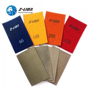 Z-LION Flexible Diamond Hand Polishing Sheet Velcro Back Hook and Loop Sanding Strip