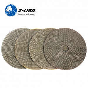 Z-LION Flexible Electroplated Diamond Polishing Pads for Stone & Construction