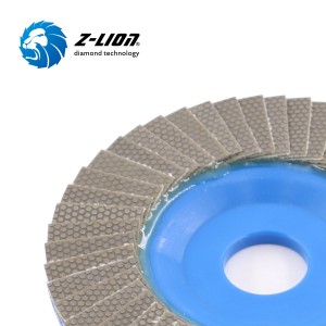 Z-LION พลาสติก Backing Diamond Flap Disc แผ่นเจียรแก้ว