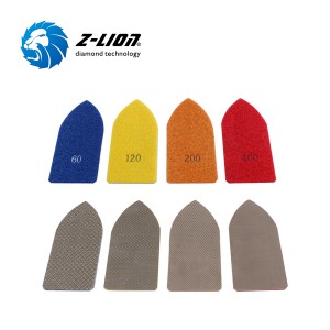 Z-LION PU back hand sanding block hook และ loop backing holder แผ่นขัดเพชร