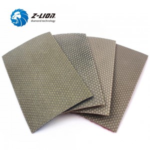 Z-LION Flexible Diamond Hand Polishing Sheet Velcro Back Hook at Loop Sanding Strip