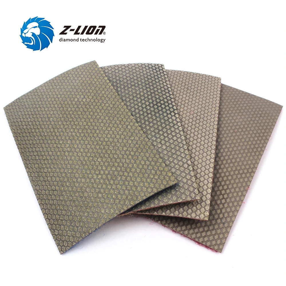 Z-LION Flexible Diamond Hand Polishing Sheet Velcro Back Hook and Loop  Sanding Strip