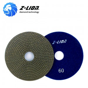 Z-LION Flexible Electroplated Diamond Polishing Pads para sa Bato at Konstruksyon