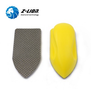 Z-LION PU back hand sanding block hook and loop backing holder diamond polishing pad