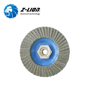 Z-LION Plastik Backing Diamond Flap Disc Grinding Wheels Dengan Flange M14 atau 5/8-11