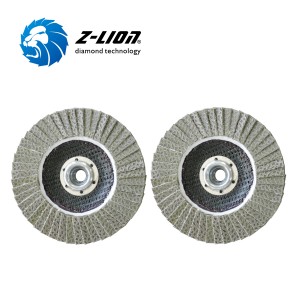 Z-LION Fiberglass Backing Diamond Flapping Disc With M14 or 5/8-11 Thread for Concrete Polisher Edge Work