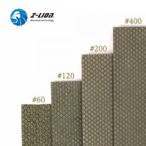 Z-LION Flexible Diamond Hand Polishing Sheet Velcro Back Hook and Loop Sanding Strip