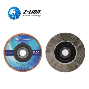 Discos de colgajo de diamantes de fibra de vidrio Z-lion Discos de piedra Cerámica de cerámica Ruedas