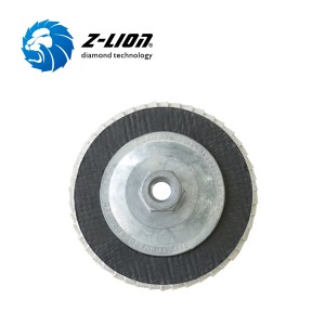 Z-LION Fiberglass Backing Diamond Flapping Disc na May M14 o 5/8-11 Thread para sa Concrete Polisher Edge Work