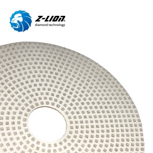 Z-LION Semirigid Electroplated Diamond Polishing Pads Para sa Bato at Konstruksyon