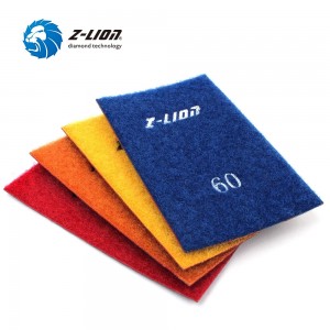 Z-LION Flexible Diamond Hand Polishing Sheet Velcro Back Hook at Loop Sanding Strip