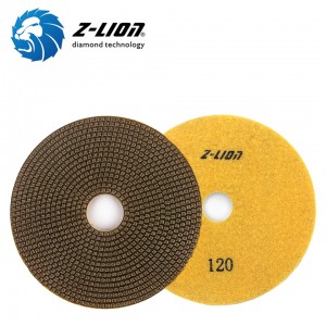 Z-LION Гибкие алмазные полировальные диски с гальваническим покрытием для камня и строительства