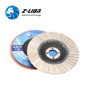 Z-LION ไฟเบอร์กลาส Backing Diamond Abrasive Flapper Wheel แก้ว Seaming Flap Discs