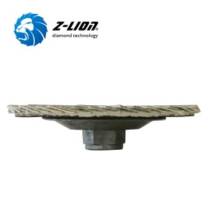 Z-LION Fiberglass Backing Diamond Flapping Disc With M14 or 5/8-11 Thread for Concrete Polisher Edge Work