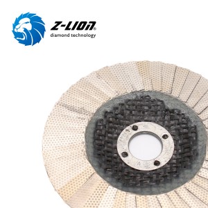 Z-LION Sợi thủy tinh ủng hộ kim cương mài mòn Flapper Wheel Glass Seaming Flap Discs