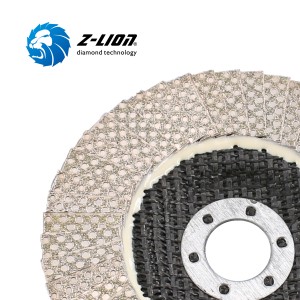 Z-LION Fiberglass Backing Diamond Flap Disc Batu Keramik Ubin Roda Deburring