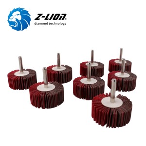 Z-LION Shank Mounted Diamond Flap Wheels Diamond FLap Polishing Sheel