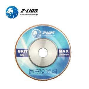 Z-LION Aluminium Base Diamond Flap Discs Hard Material Flap Sanding Wheels