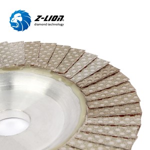 Disques à lamelles diamantés à base d'aluminium Z-LION, roues abrasives à lamelles en matériaux durs
