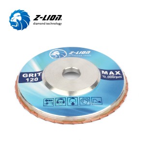 Z-LION Aluminium Backing Diamond Flap Disc Roda Penutup Pengamplasan Tepi Kaca