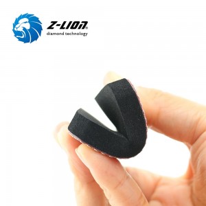 Z-LION Flexible Square Diamond Hand Pads for Ceramic with Soft Foam Backing