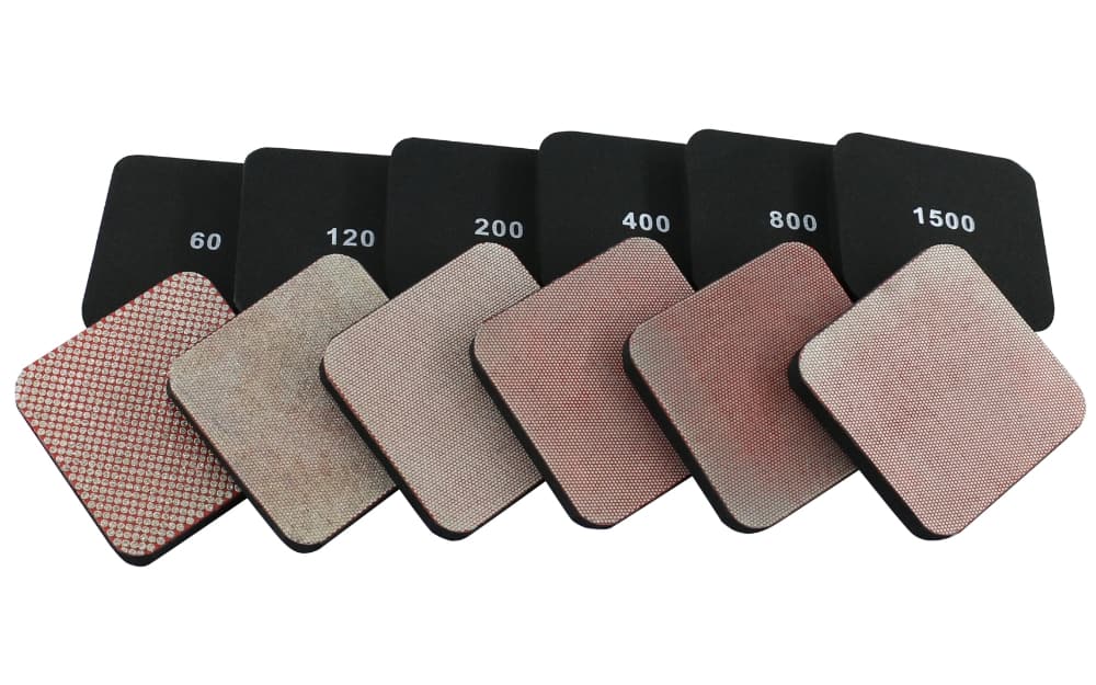 Flexible square diamond handi pads set