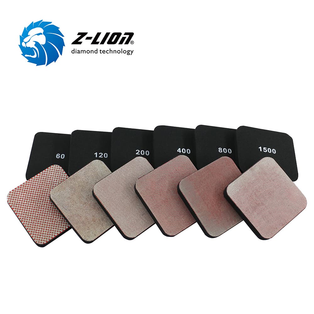 Z-LION Flexible Square Diamond Hand Pads for Ceramic with Soft Foam Backing Featured Image