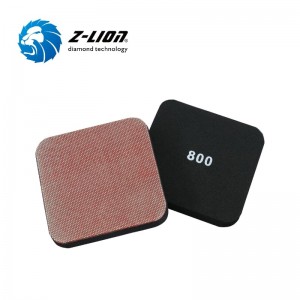 Z-LION Flexible Square Diamond Hand Pads for Ceramic with Soft Foam Backing