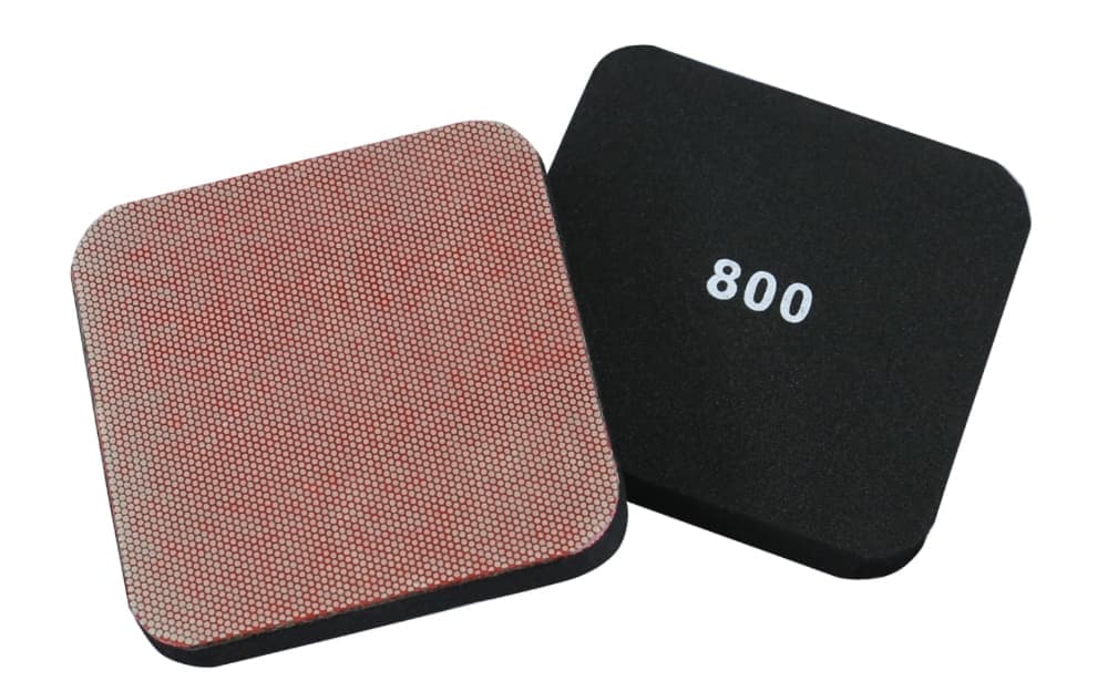 Square electroplated diamond hand pad 800 grit