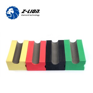 Almohadillas de pulido de mano de diamante de tullnose Z-Lion V20 para piedra y construcción