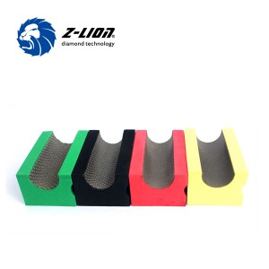 Almohadillas manuales de diamantes electroplacadas Z-Lion V30 para pulir los bordes perfilados de tullnos de toro de 30 mm