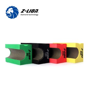 Almohadillas manuales de diamantes electroplacadas Z-Lion V30 para pulir los bordes perfilados de tullnos de toro de 30 mm