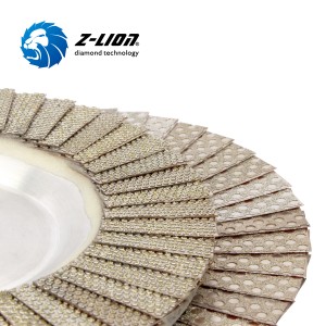 Z-LION Aluminum base diamond flap wheels Diamond flap sanding discs