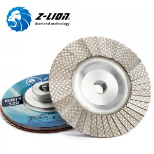 Z-LION Aluminum base diamond flap wheels Diamond flap sanding discs