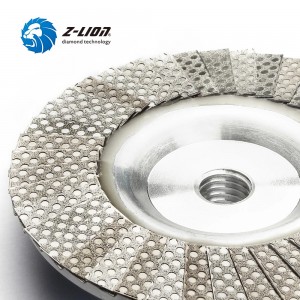 Z-LION Roues à lamelles diamantées à base d'aluminium Disques abrasifs à lamelles diamantées