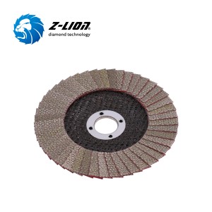 Z-LION Fiberglass Backing Diamond flap disc para sa glass sanding