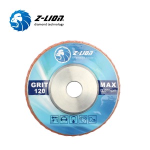 Z-LION Aluminium Backing Diamond Flap Discs Glass Edge Sanding Flap Wheels