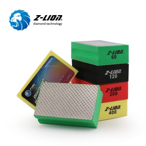 Almohadillas de pulido manuales de diamantes electroplados de Z-Lion para piedra y construcción