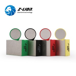 Z-LION Semirigid Electroplated Diamond Hand Polishing Pads untuk Batu & Pembinaan