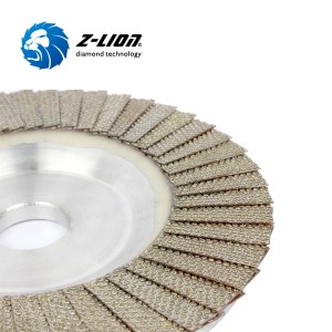 Z-LION Aluminum Backing Diamond Flap Discs Glass Edge Sanding Flap Wheels